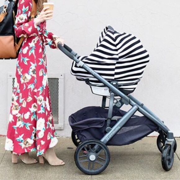 ITZY RITZY Mom Boss Multi-Use 4 in 1 Cover Unisex Striped Print - Picture 2 of 9